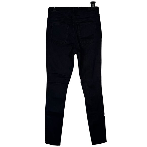 Gypsy Warrior Black High Waisted Lace Up Skinny Jeans Pants Goth Punk Emo Size 7 - Picture 6 of 8